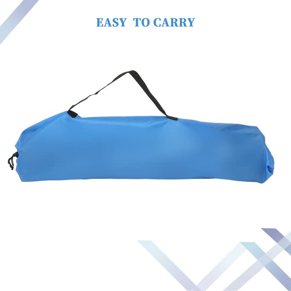 Portable Folding Camping Table with Carrying Bag - Lightweight Oxford Cloth & Steel Frame Picnic Table with 2 Mesh Cup Holders - Compact Outdoor Side Table for Camping, Beach, Fishing, Hiking, Picnics & Backyard BBQs (Blue) - Perfect for Outdoor Adventures & Family Gatherings