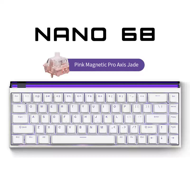 MADLIONS NANO68 PRO Hall Effect Rapid Trigger Gaming Keyboard - 68-Key Compact Mechanical Keyboard with Hot-Swappable Switches for PC, Mac, PS5 - Perfect for FPS, MOBA Gaming & Typing