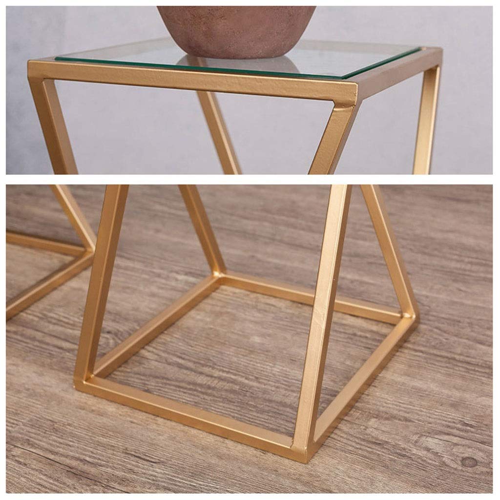 Modern Gold Metal & Glass Flower Pot Stand - 80x30x30cm Indoor Plant Holder for Living Room Decor, European Style Home Garden Accessories | Perfect for Displaying Potted Plants, Succulents, and Home Interior Styling