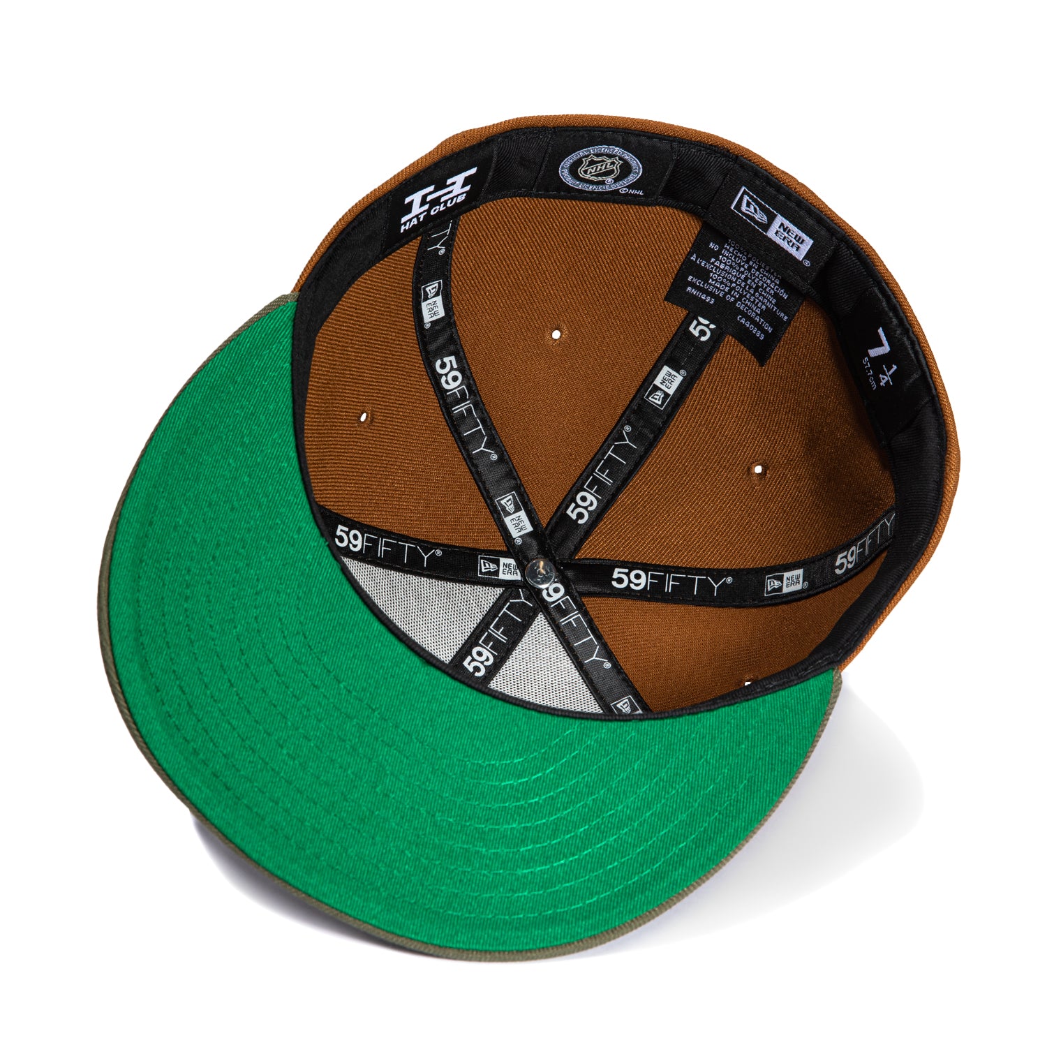 New Era 59Fifty Anaheim Ducks 10th Anniversary Patch Snapback Hat - Khaki & Olive Green - Official NHL Hockey Cap for Men & Women - Perfect for Games, Collecting & Streetwear Fashion