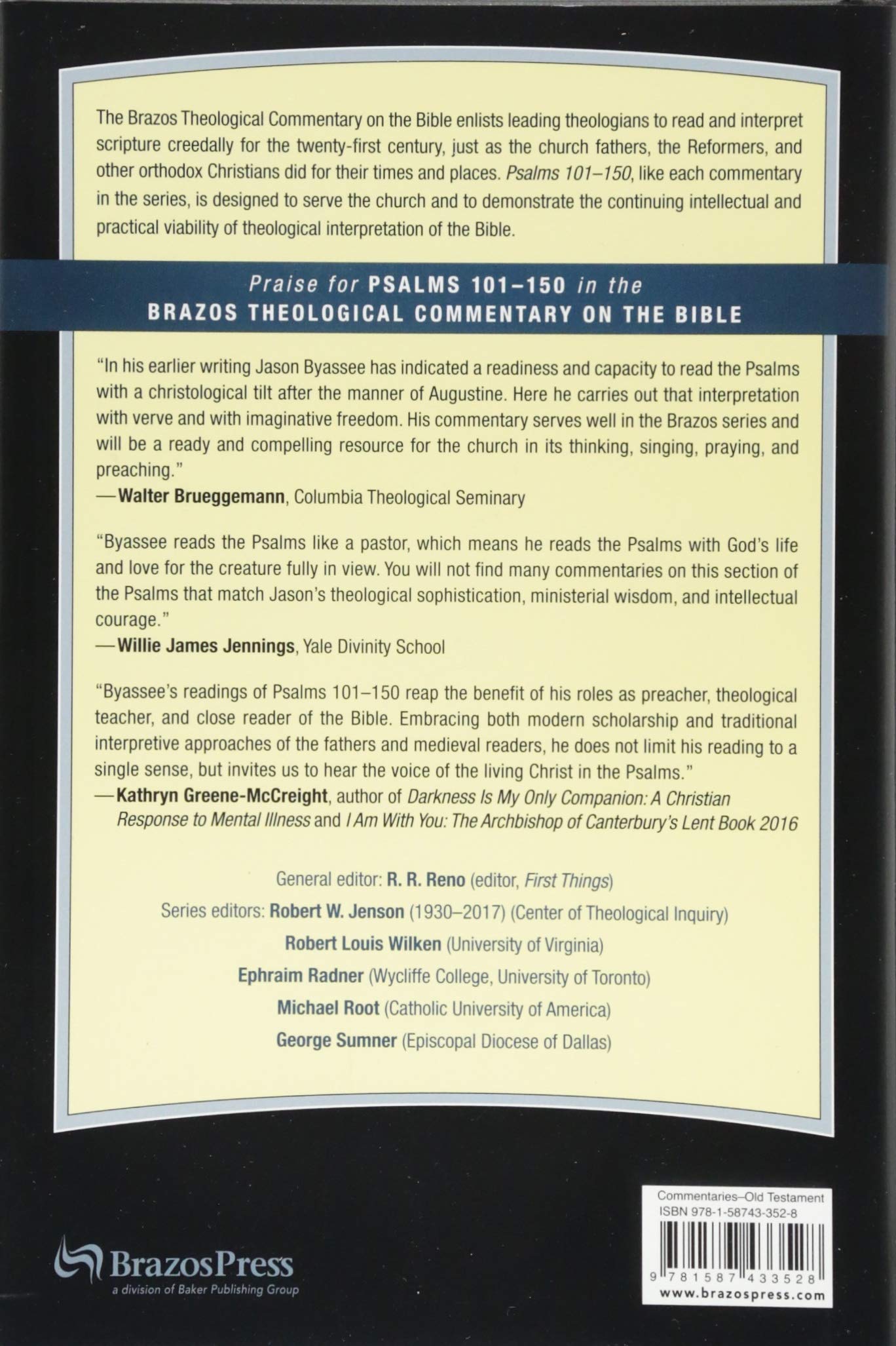 Psalms 101-150: Brazos Theological Bible Commentary - In-Depth Analysis by Leading Theologians | Perfect for Bible Study, Sermon Preparation & Christian Devotion