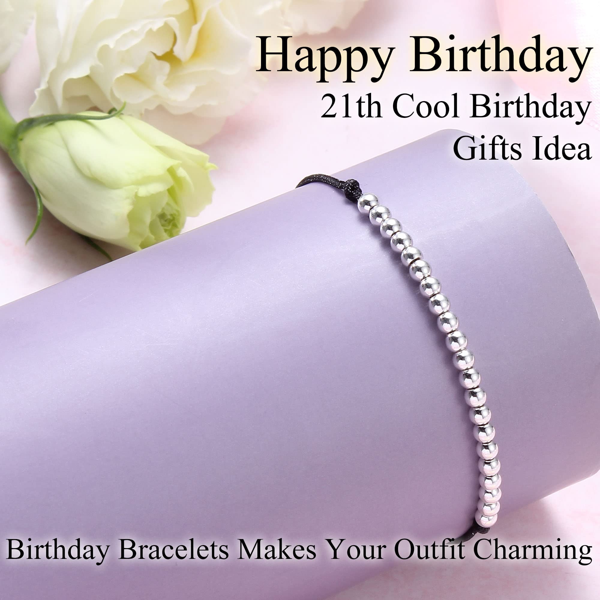 Adjustable Birthday Bracelets for Women - Gold, Silver & Rose Gold Beaded Jewelry Gift for Teen Girls, Daughter, Wife, Sister & Best Friend - Perfect for Birthdays, Christmas & Special Occasions