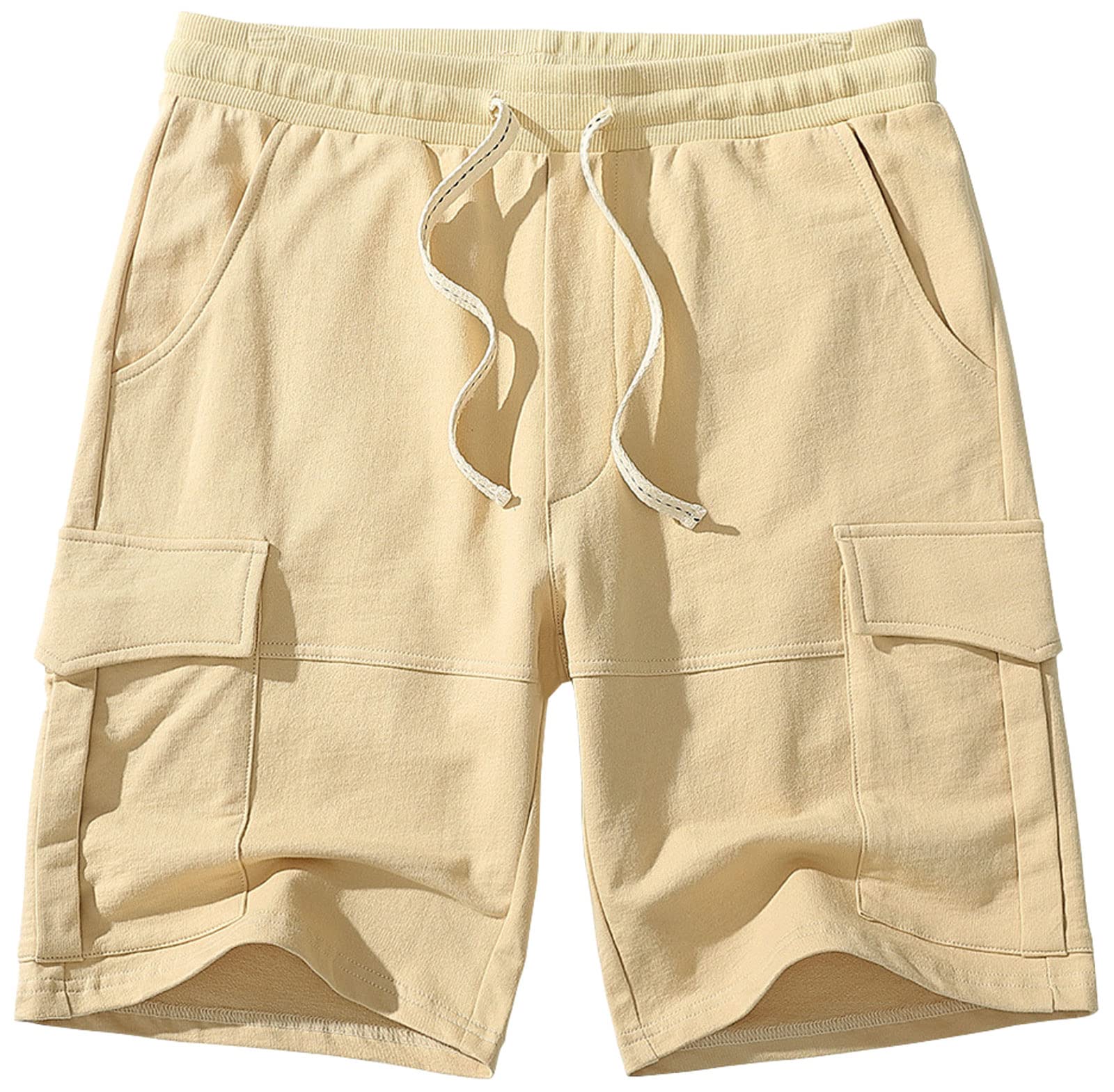 HOW'ON Women's Cargo Shorts - Comfortable Casual Bermuda Shorts with Multiple Pockets for Outdoor Activities, Hiking, and Summer Travel