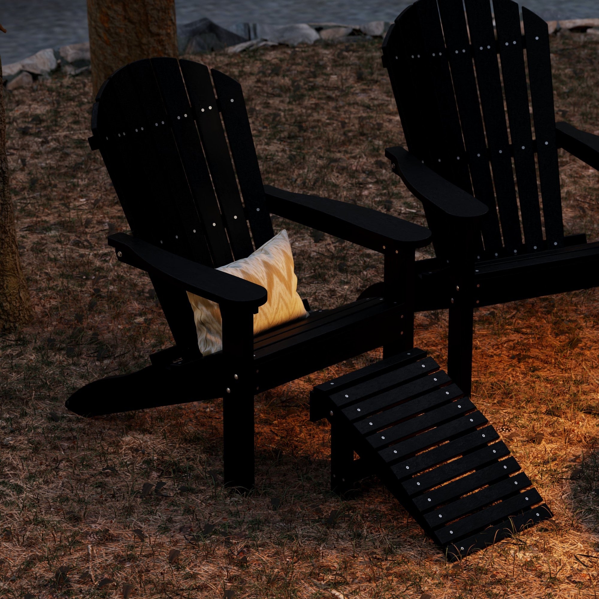 Heritage Sunset Adirondack Chair - Outdoor Patio Furniture for Backyard, Garden & Poolside Relaxation | Durable Weather-Resistant Wooden Lounge Chair