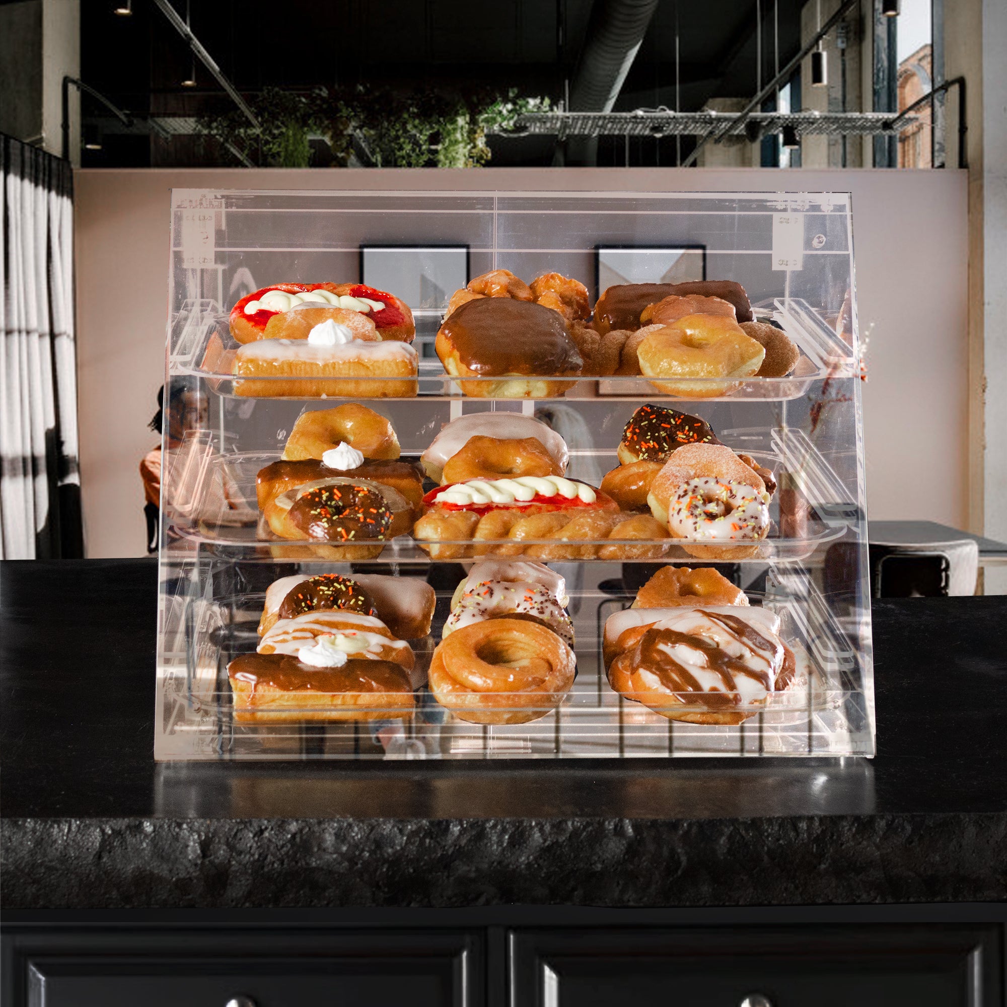 3-Tier Clear Acrylic Display Case for Jewelry, Cosmetics & Collectibles - Perfect for Retail Stores, Countertops and Home Decor Organization