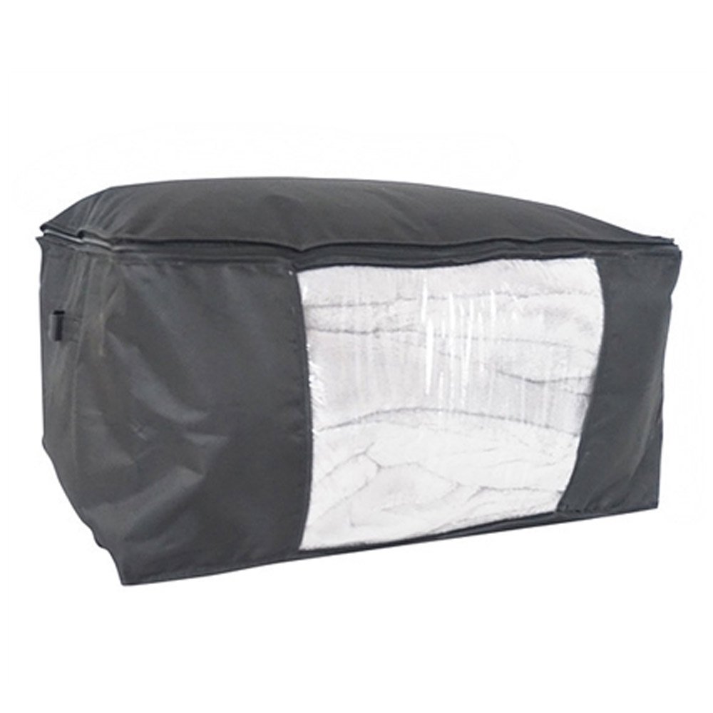 DormCo Extra Large Clear View Storage Bins - TUSK Storage Organizer in Black for Dorm Room, Closet & Home Organization