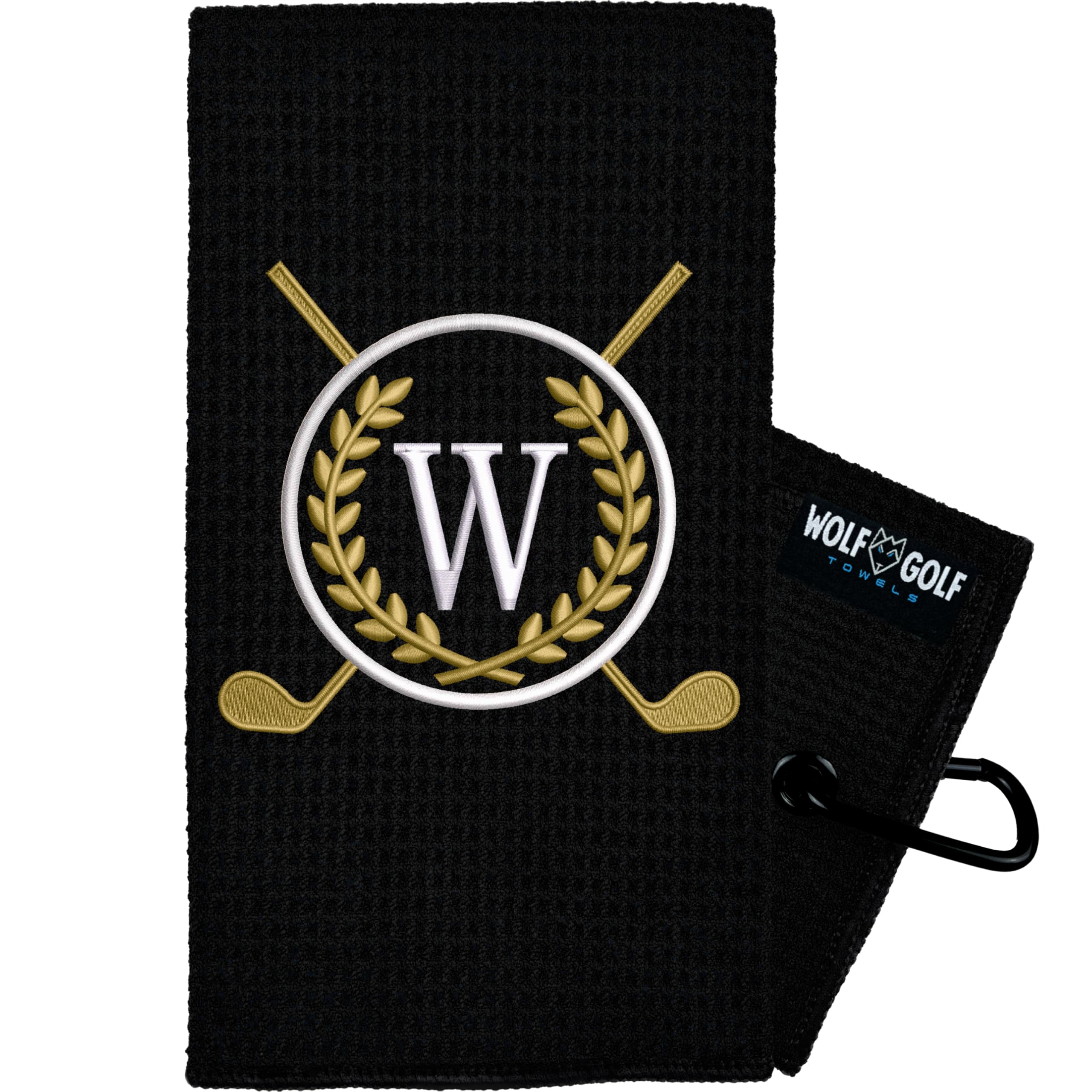 Personalized Monogram Golf Towels for Golf Bags - Custom Embroidered Golf Accessories for Men & Women - Perfect for Golf Tournaments, Country Clubs & Gifts for Golfers