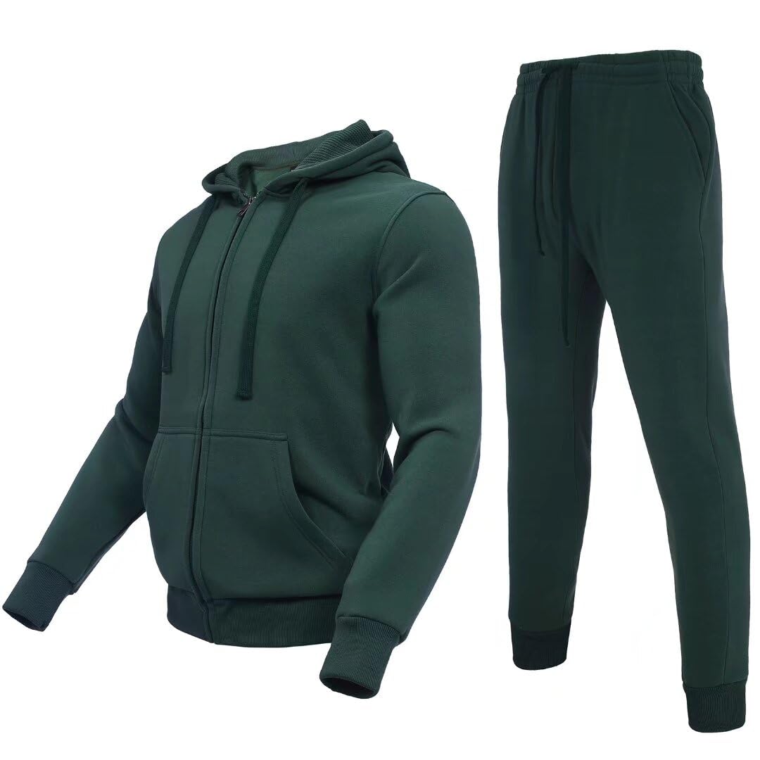Zusmen Men's Tracksuit 2-Piece Set - Stylish Jacket & Pants Combo for Casual Wear, Gym, and Outdoor Activities