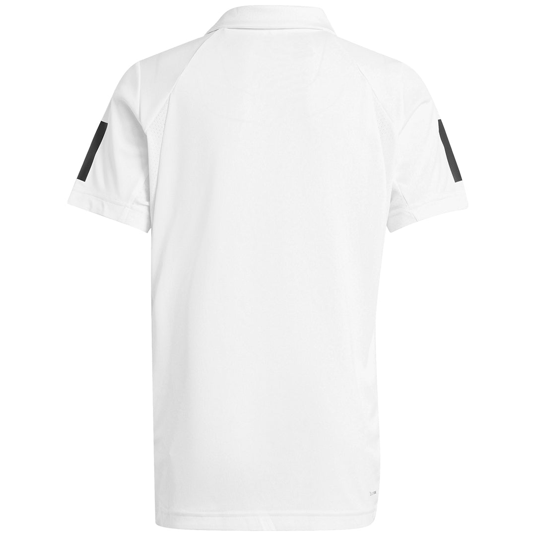 Adidas Boys Club 3 Stripe T-Shirt - White Cotton Short Sleeve Tee for Kids - Perfect for School, Sports & Casual Wear