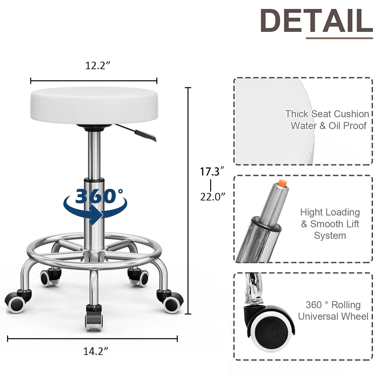 Electric Lift Massage Table with Adjustable Backrest & Face Hole - Professional Spa Facial Treatment Bed for Estheticians, Waxing & Lash Extensions - White Beauty Salon Table for Home & Clinic Use