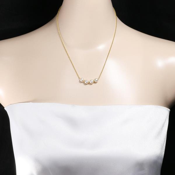 4P Design K18 Yellow Gold Pearl Necklace for Women - Elegant Jewelry Gift for Birthday, Anniversary & Special Occasions