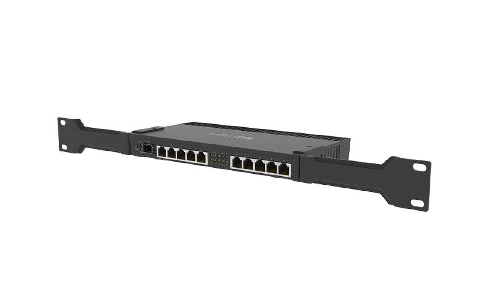 Mikrotik RB4011IGS+RM Gigabit Ethernet Router - 10-Port LAN, High-Speed Wired Network Router for Home & Office - Black | Ideal for Gaming, Streaming & Business Networks