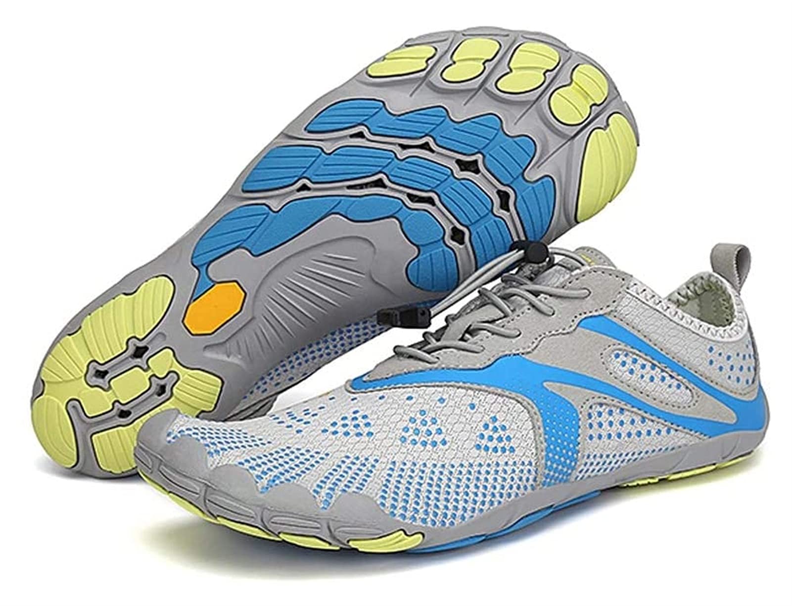 HAOKTSB Non-Slip Quick-Drying Water Shoes for Men & Women - Breathable Aqua Socks for Beach, Swimming, Surfing & Outdoor Activities (Grey, Size 43EU) - Perfect for Pool, Yoga & Water Sports