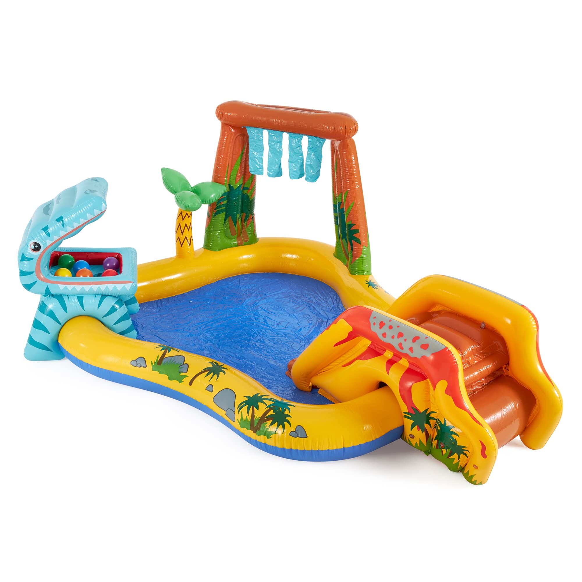 **Intex 8ft x 6.25ft x 43in Dinosaur Inflatable Play Pool for Kids - Rainbow Color Outdoor Water Fun for Backyard, Summer Parties & Family Gatherings**