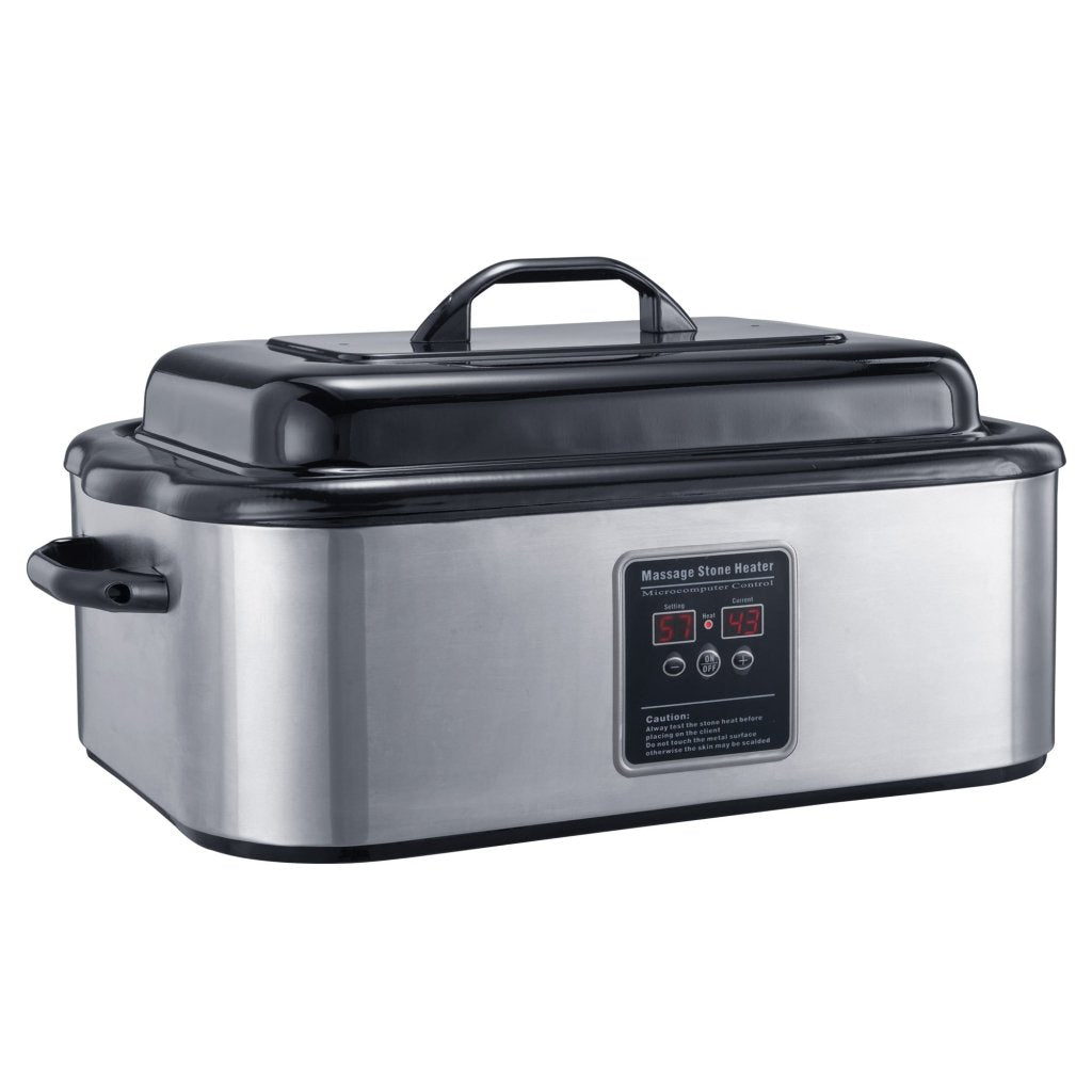 Master Massage 18 Quart LED Digital Display Hot Stone Warmer - Portable Stainless Steel Heater for Massage Stones | Professional Massage Therapist Essential | Perfect for Spa, Home Relaxation & Therapy Sessions