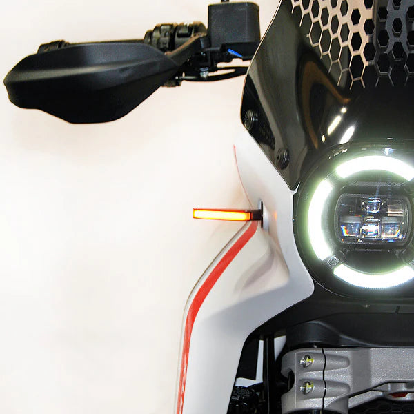 Ducati DesertX Front Turn Signals LED Lights for 2022-Present Models - High Visibility Motorcycle Indicators for Off-Road & Street Riding