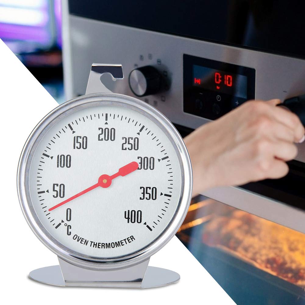 Haofy Stainless Steel Oven Thermometer 0-400°C (750°F) - Large Dial Stand-Up Kitchen Thermometer for Baking, Roasting, Grilling - Perfect for Oven, Grill, and Smoker Temperature Monitoring