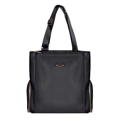 Kiinde Anika Large Capacity Breast Pump Bag with Cooler Pocket & Laptop Compartment - Professional, Stylish & Easy to Clean (Black/Grey) - Perfect for Working Moms, Nursing Travel & Hospital Visits