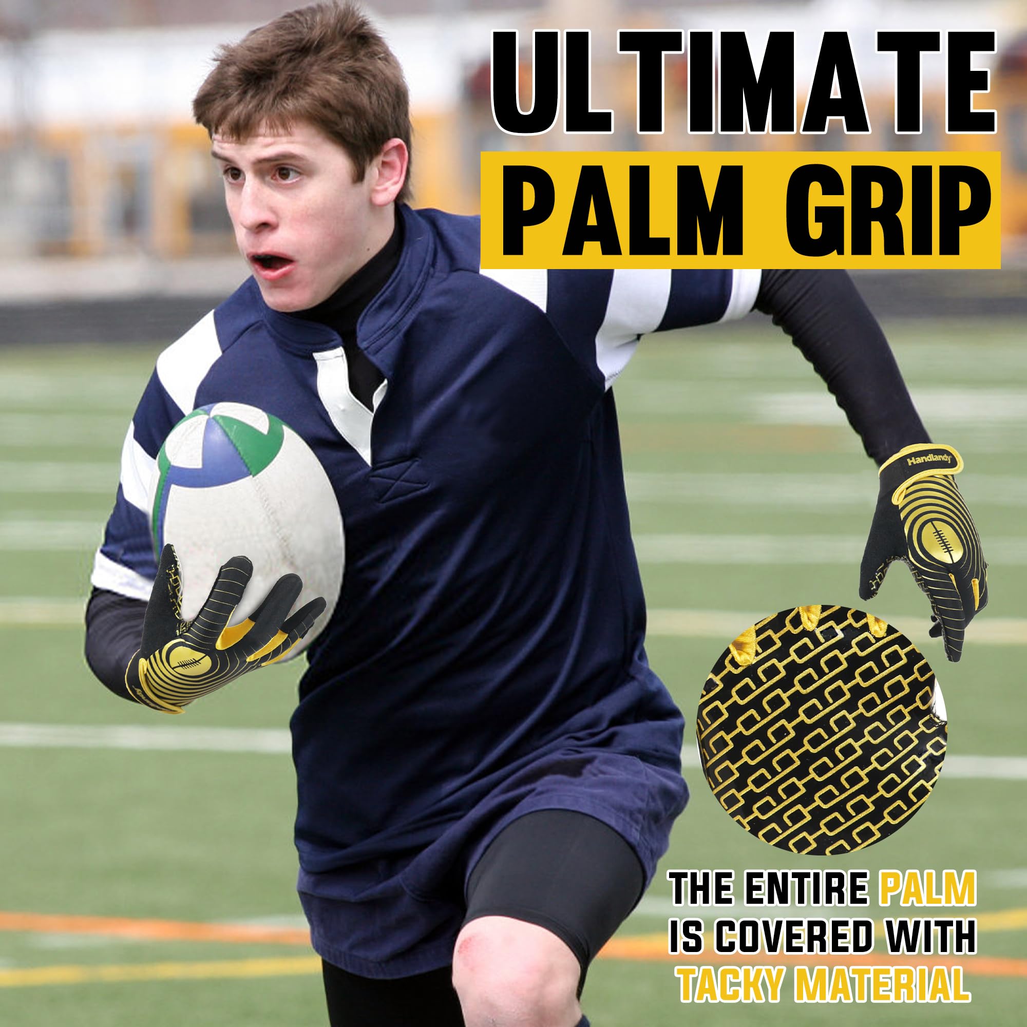 **Best Sticky Football Gloves for Men & Youth - Wide Receiver Gloves with Superior Grip - Perfect for Training, Games & Gifts**