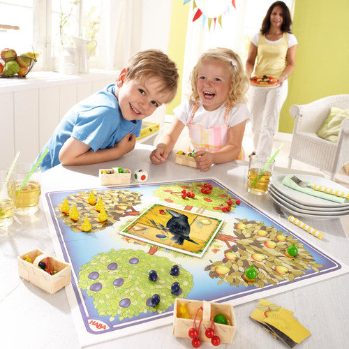 Haba Orchard Cooperative Wooden Board Game for Kids - Fun Educational Family Game for Preschool Learning & Teamwork Skills (Perfect for Classroom, Birthday Parties & Family Game Nights)