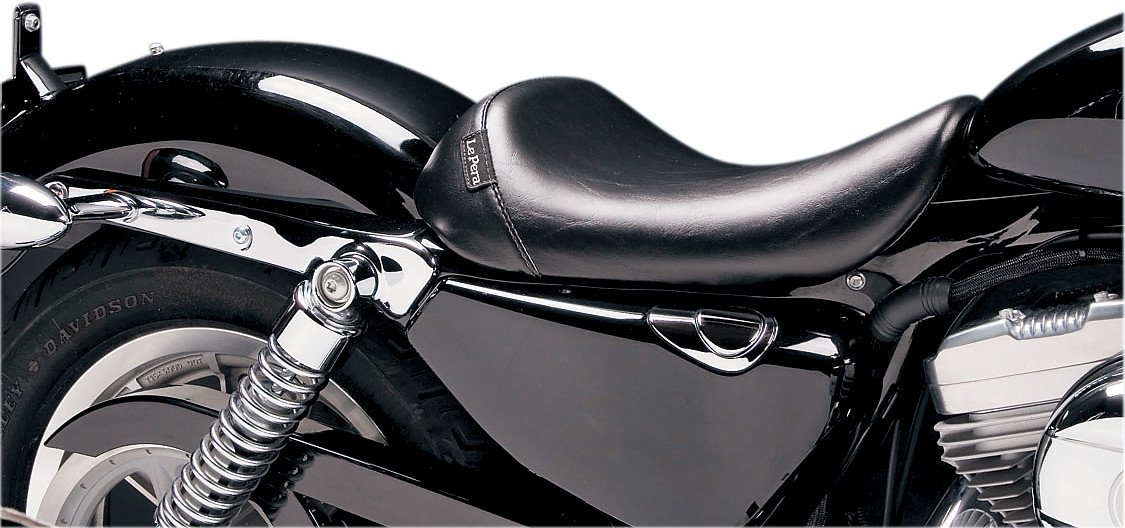 Le Pera Bare Bones Solo Seat - Vinyl LF-006 Motorcycle Seat for Harley Davidson Cruiser - Comfortable & Durable Riding Seat for Long Distance Touring