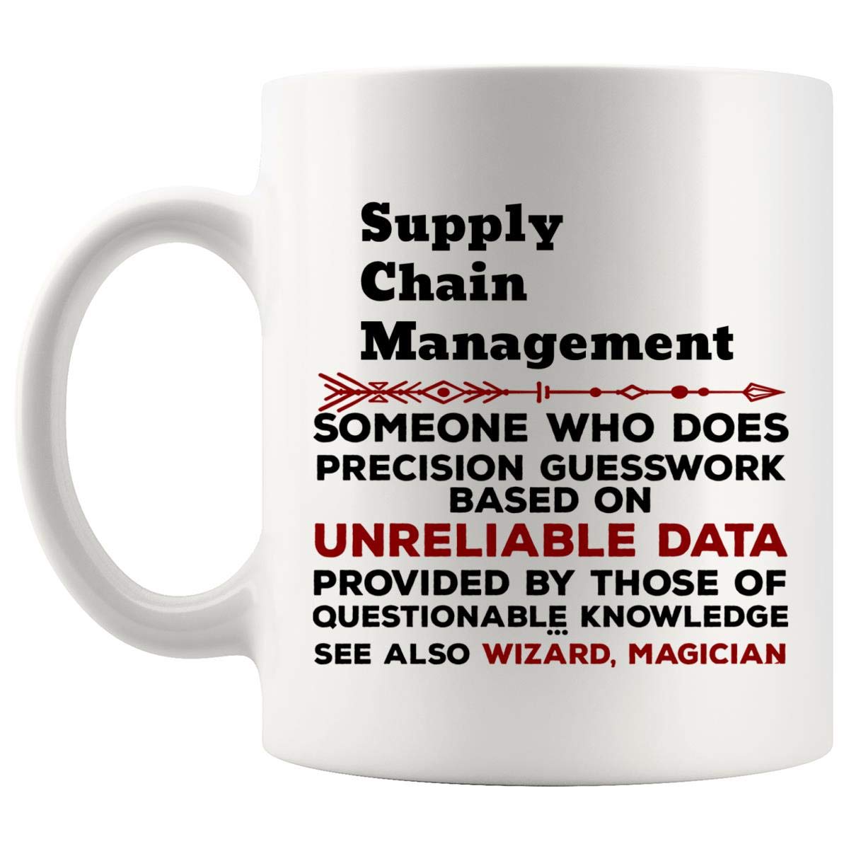Funny Supply Chain Management Coffee Mug - 11Oz Ceramic Cup - Perfect Gift for Office Workers, Logistics Professionals & Business Humor Lovers - Great for Coffee Breaks, Office Gifts & White Elephant Parties