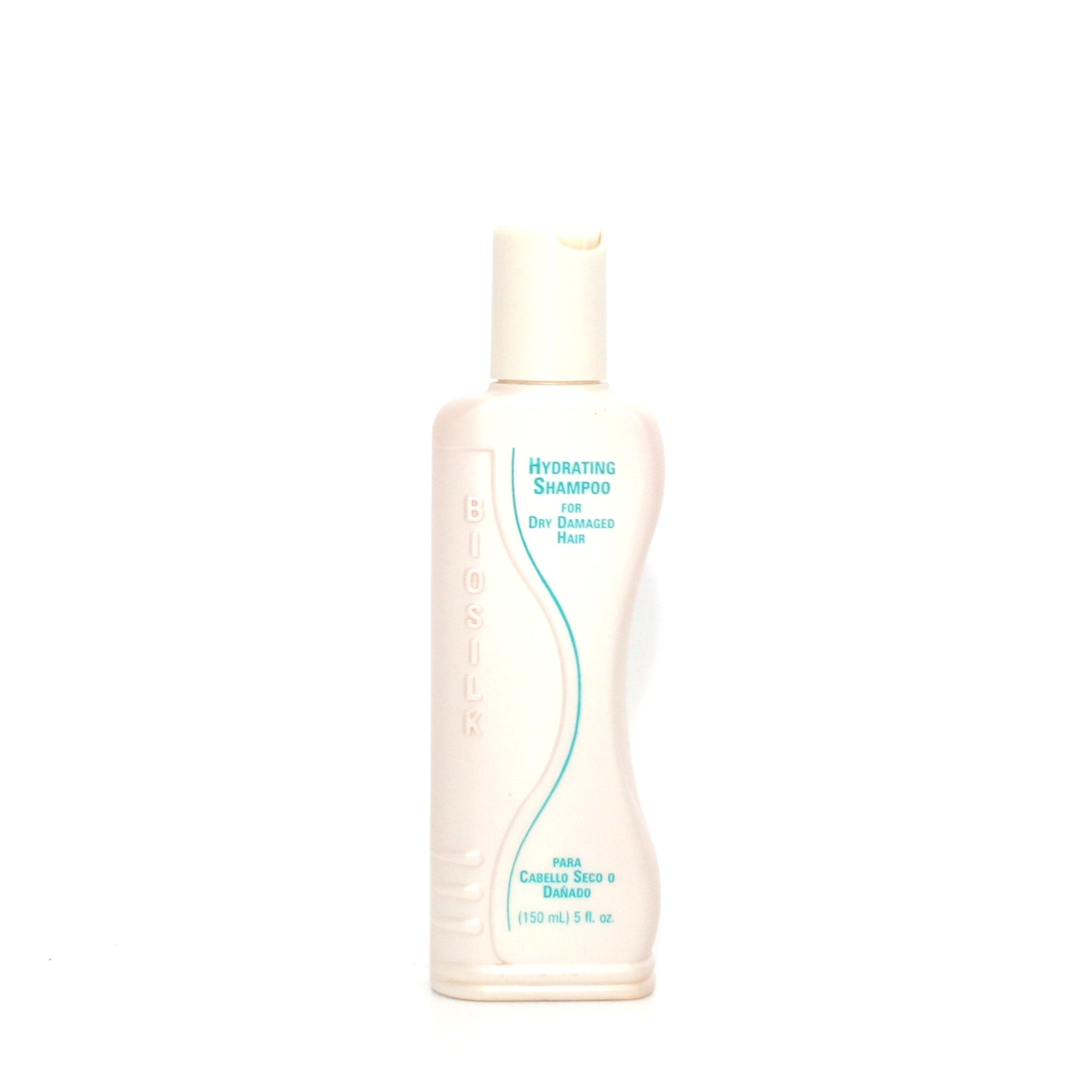 BIOSILK Hydrating Shampoo for Dry Damaged Hair - 5 oz Sulfate Free Moisturizing Shampoo with Argan Oil & Keratin - Best for Color Treated Curly & Frizzy Hair Care at Home or Salon Use