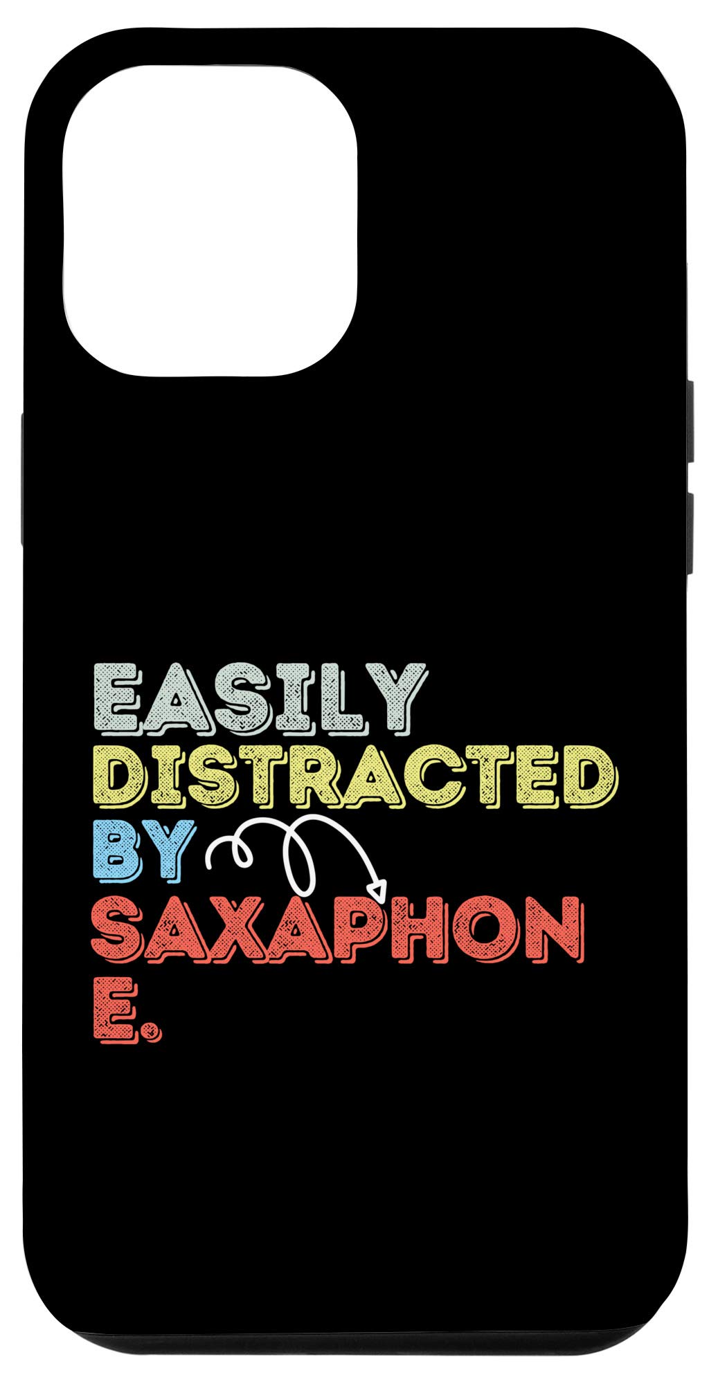 Funny Saxophone iPhone 12 Pro Max Case - Cute Sax Design for Men & Women - Perfect Gift for Musicians & Music Lovers - Great for Concerts, Gigs & Daily Use