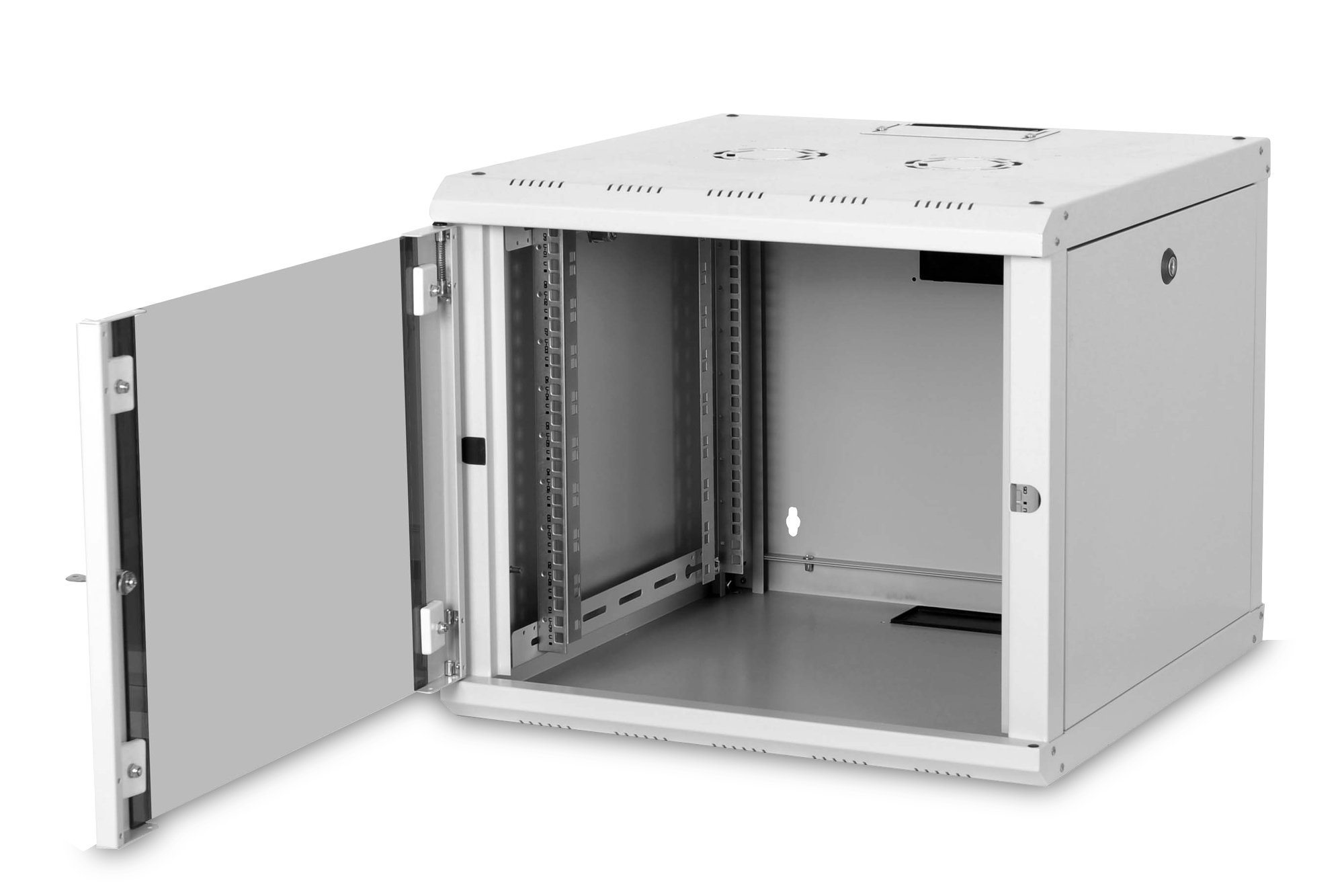 DIGITUS 19-Inch 9U Wall Mount Network Server Rack Cabinet - 600mm Depth, 100kg Load Capacity - Grey - Ideal for Data Centers, IT Rooms & Home Offices
