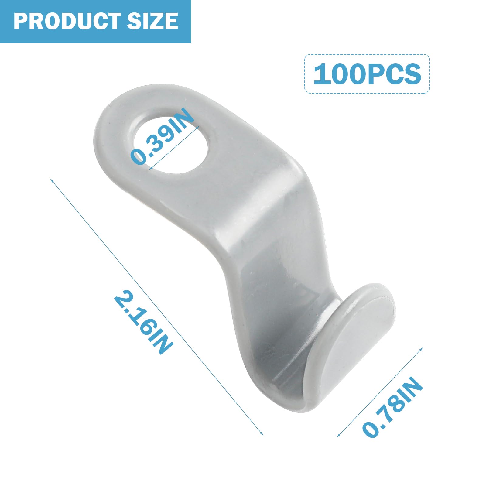 100 PCS Space Saving Hanger Hooks - Plastic Clothes Organizer for Storage & Closet