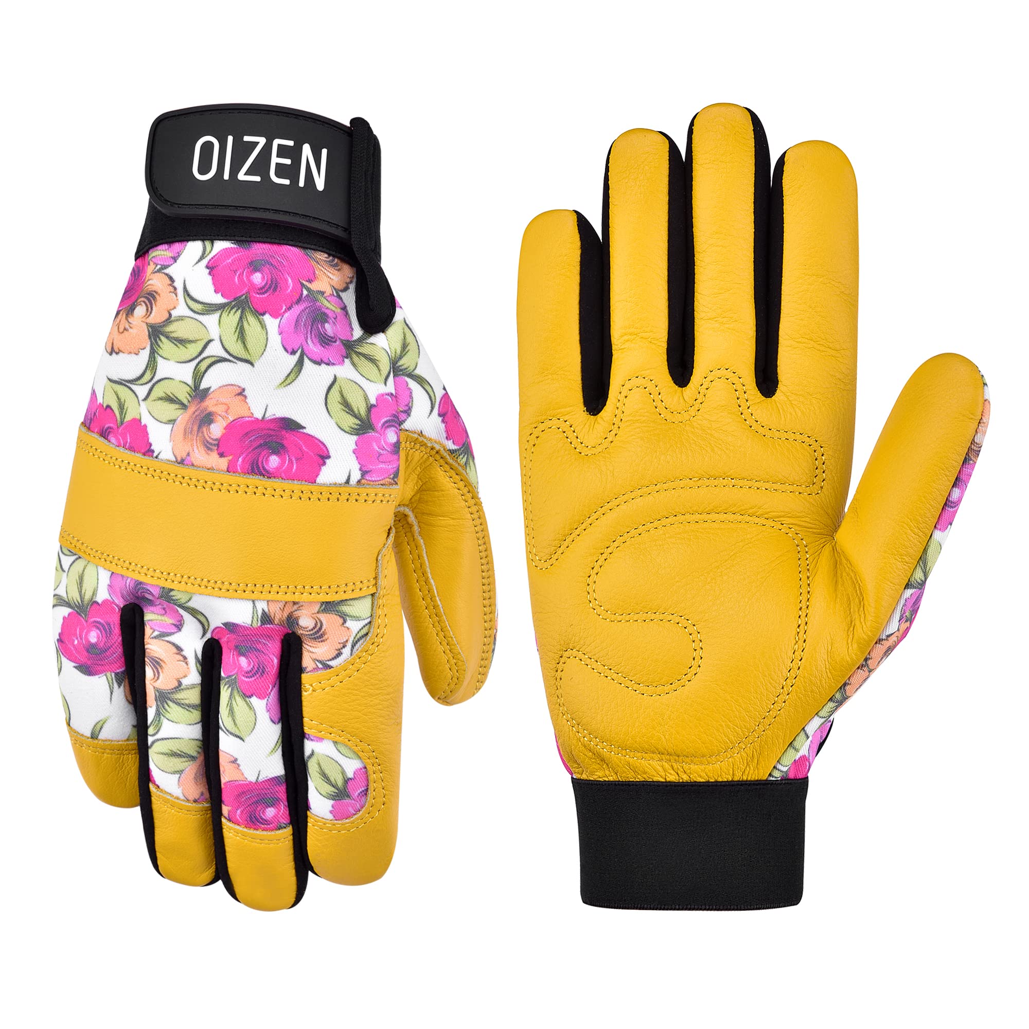 Premium Cowhide Leather Work Gloves for Women - Thorn Proof, Durable Gardening Gloves - Ideal for Landscaping, Farming & Outdoor Chores - Perfect Gardening Gift for Her