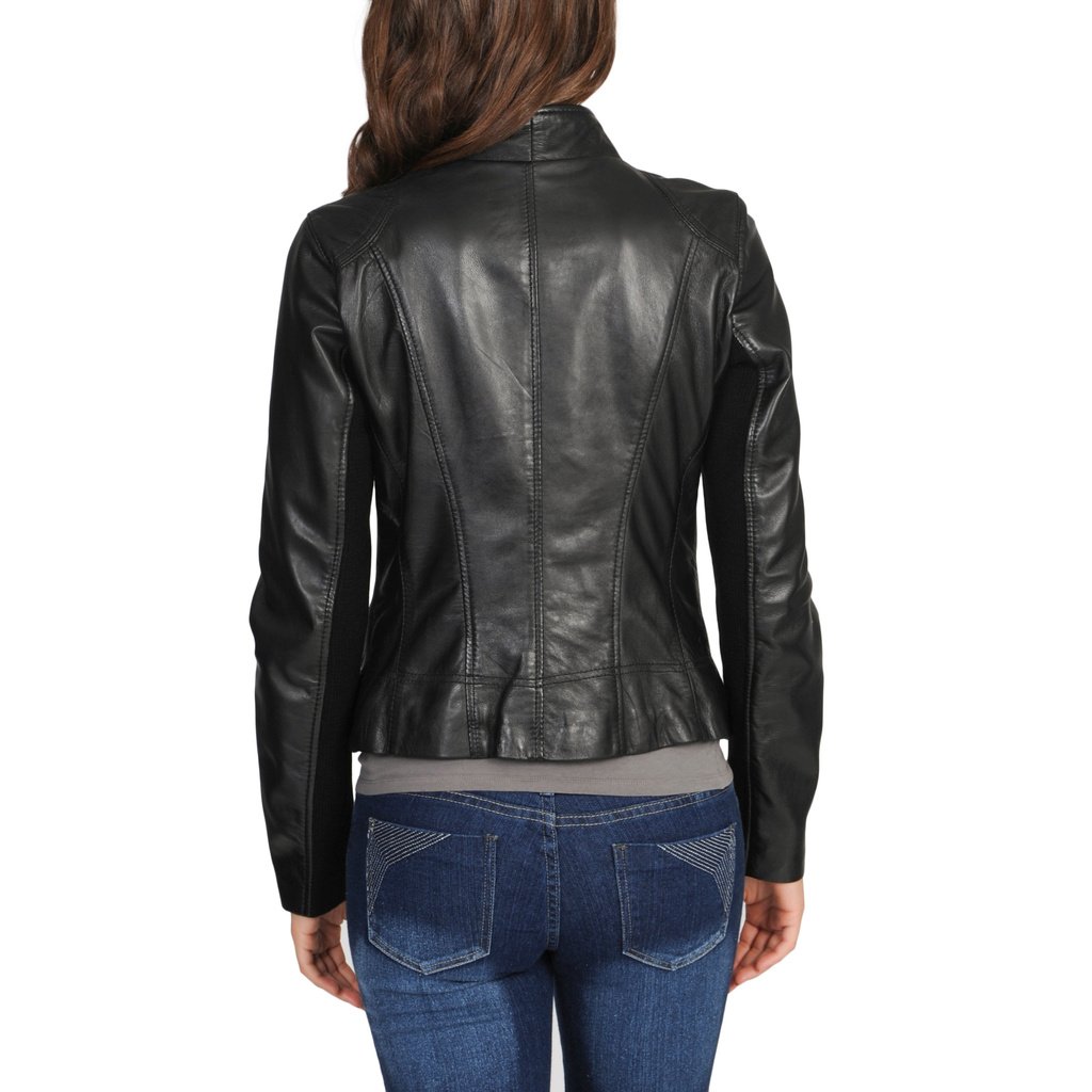 Genuine Lambskin Leather Jacket for Women - Stylish Motorcycle Biker Jacket, Casual Outerwear for Riding & Everyday Fashion