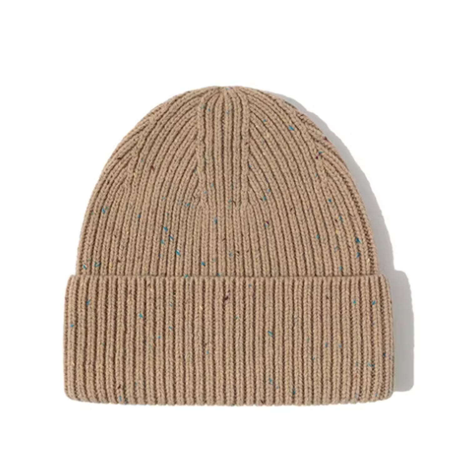FLOOF Speckled Wool Hat in Camel - Warm & Stylish Winter Beanie for Women & Men - Perfect for Outdoor Activities, Skiing, and Cold Weather Fashion