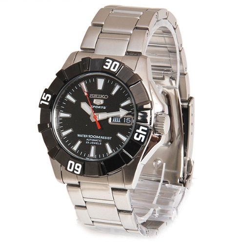 Seiko 5 SNZF61K1 Automatic Dive Watch for Men - Stainless Steel Case & Bracelet, Water Resistant 100M, Day-Date Display - Perfect for Diving, Swimming & Everyday Wear