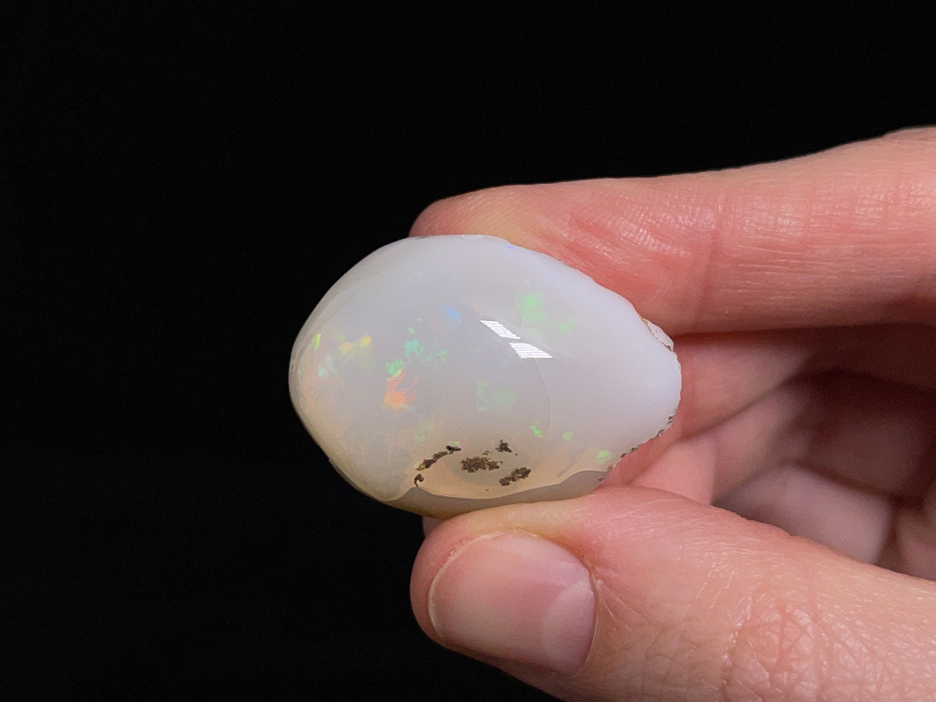 Natural Welo Opal Crystal - 3A XL Polished Window Raw Opal Stone, October Birthstone (45308) for Jewelry Making, Healing Crystals & Home Decor
