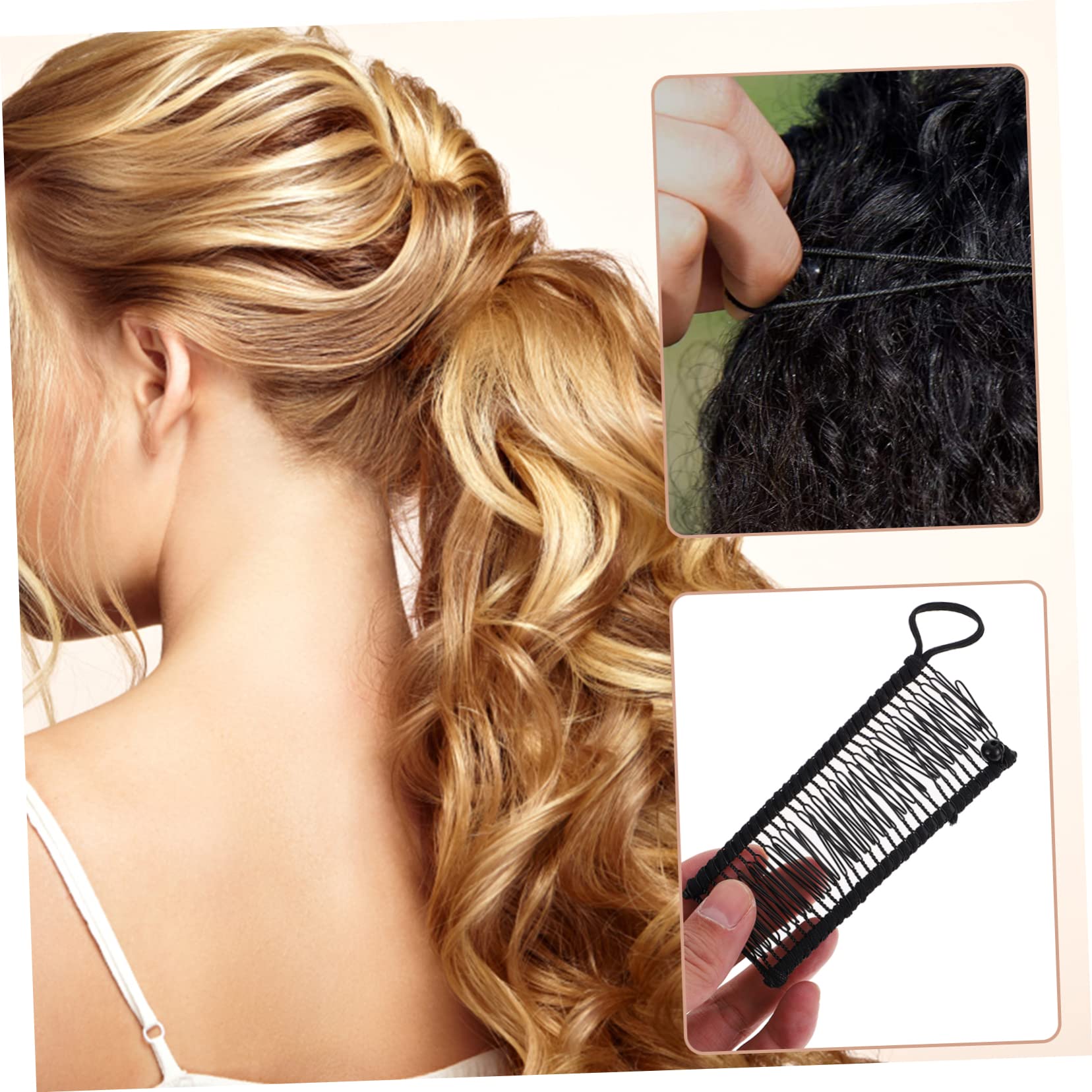 FOMIYES Banana Hair Clip for Women - 2 Pack Black Ponytail Hair Comb Clip with 30 Teeth - Perfect for Styling, Updos, and Everyday Hair Accessories
