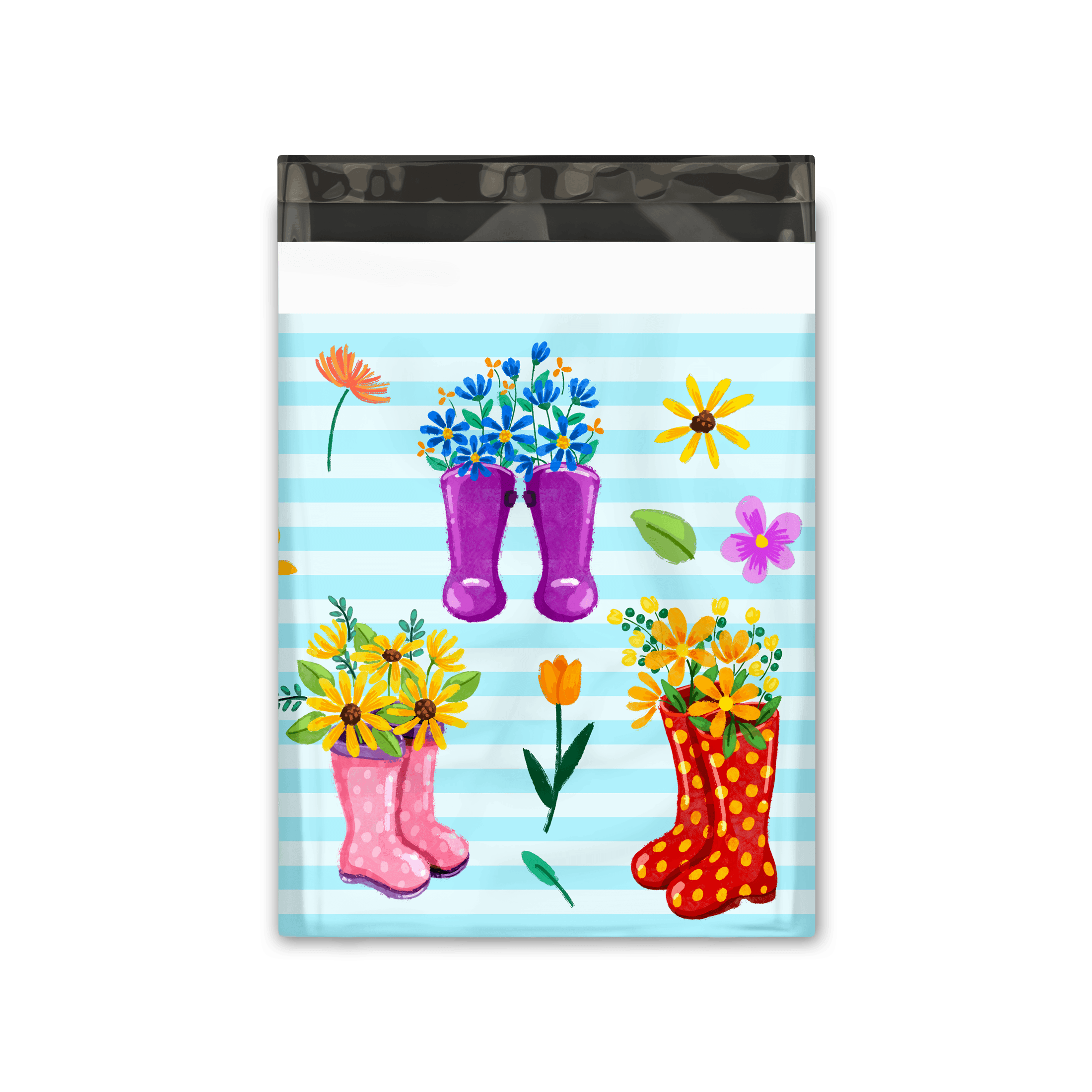 10x13 Waterproof Rubber Boots Poly Mailers - Durable Shipping Envelopes for Ecommerce | Premium Printed Mailing Bags for Shoes, Clothing & Apparel | Perfect for Online Stores, Amazon FBA & USPS Shipping