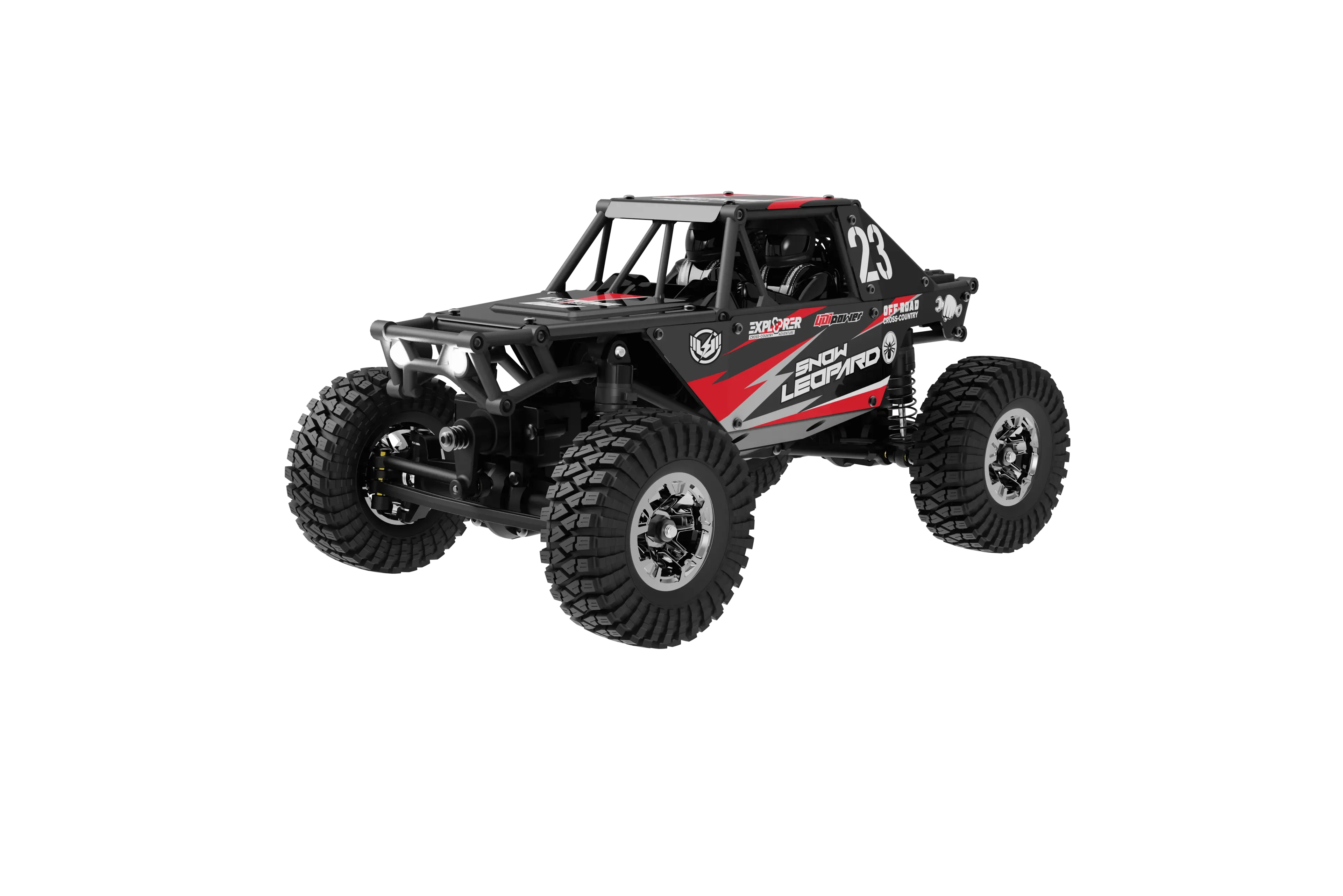 UDIRC UCX2405 Pro 1/24 Scale 4WD Brushless RC Rock Crawler Car with FOC Motor - Ready to Run (RTR) in Black/Yellow - Perfect for Indoor Off-Road Racing and Backyard Crawling Adventures