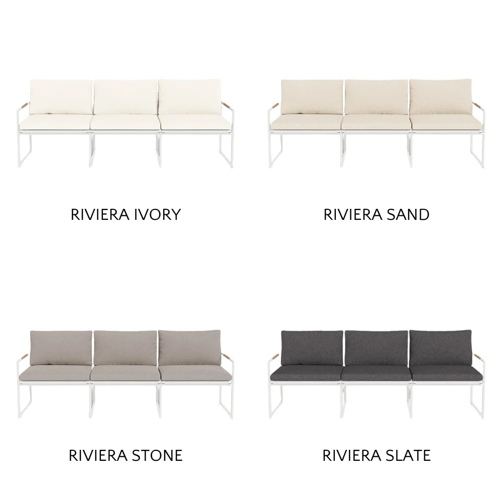 Breeze Aluminum Outdoor 3-Seat Sofa Set - Patio, Garden & Poolside Lounge Furniture for Relaxing Outdoors
