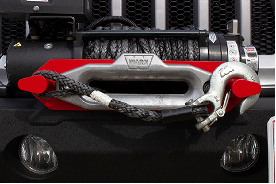 Fishbone Offroad Winch Line 'Fishhook' - Heavy Duty Synthetic Rope for Jeep, Truck & ATV Recovery - Red - Perfect for Off-Roading, Towing & Emergency Vehicle Recovery