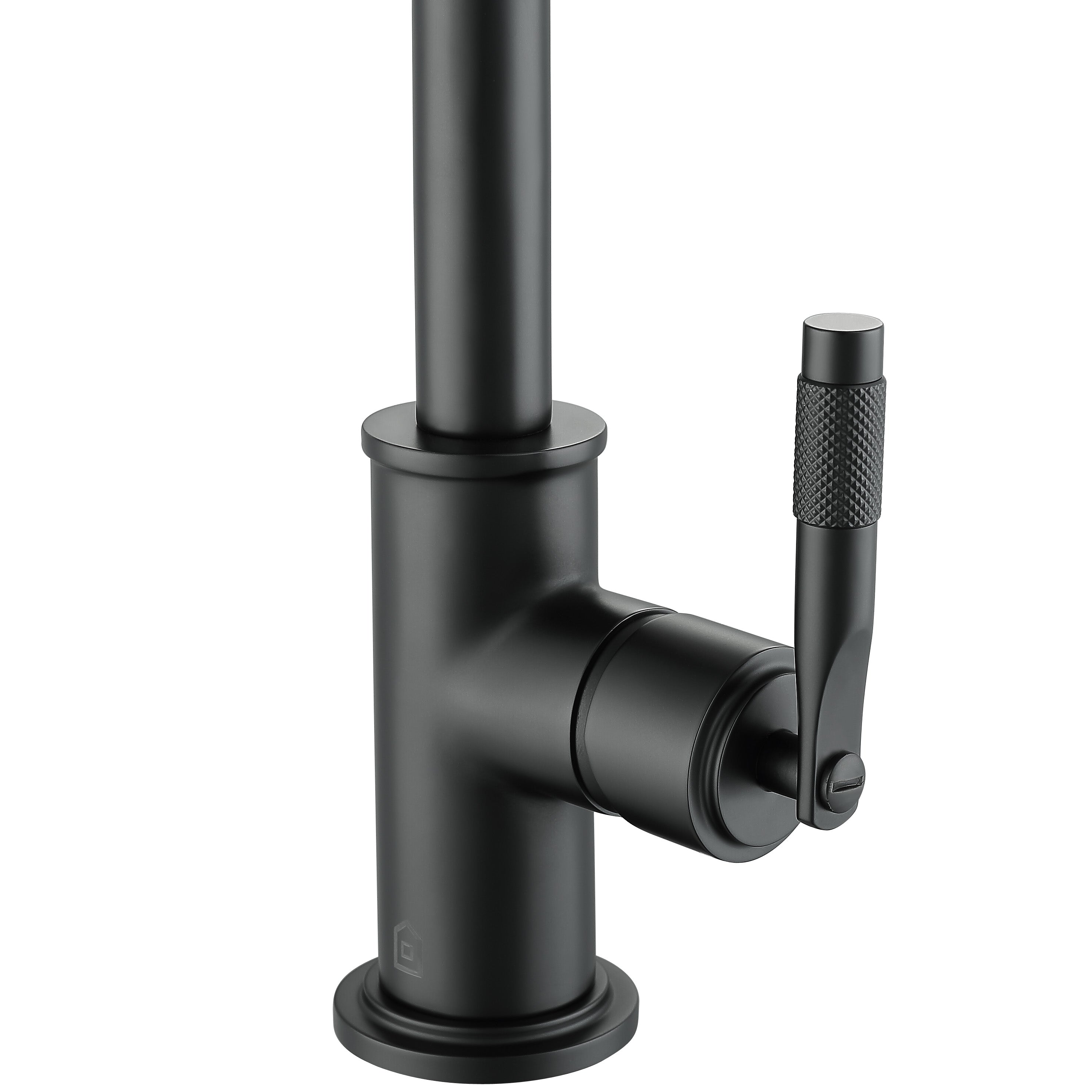 Industria Series Matte Black Single Lever Bathroom Faucet - Modern Waterfall Design for Vanity Sinks & Powder Rooms | Easy Installation & Durable Finish