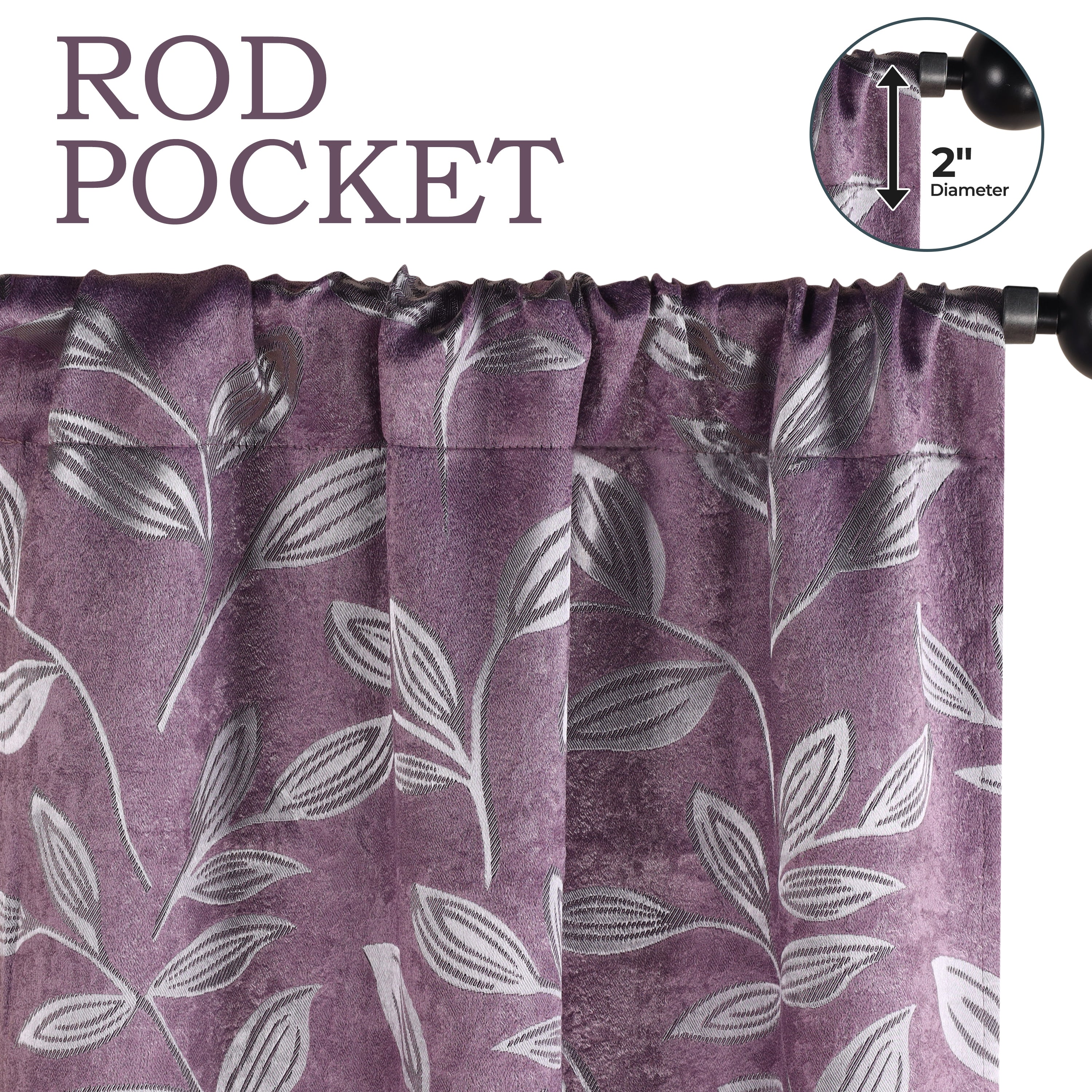 Machine Washable Blackout Curtains for Bedroom - Thermal Insulated Room Darkening Window Drapes (Set of 2 Panels) - Perfect for Nursery, Home Theater & Light Sleepers