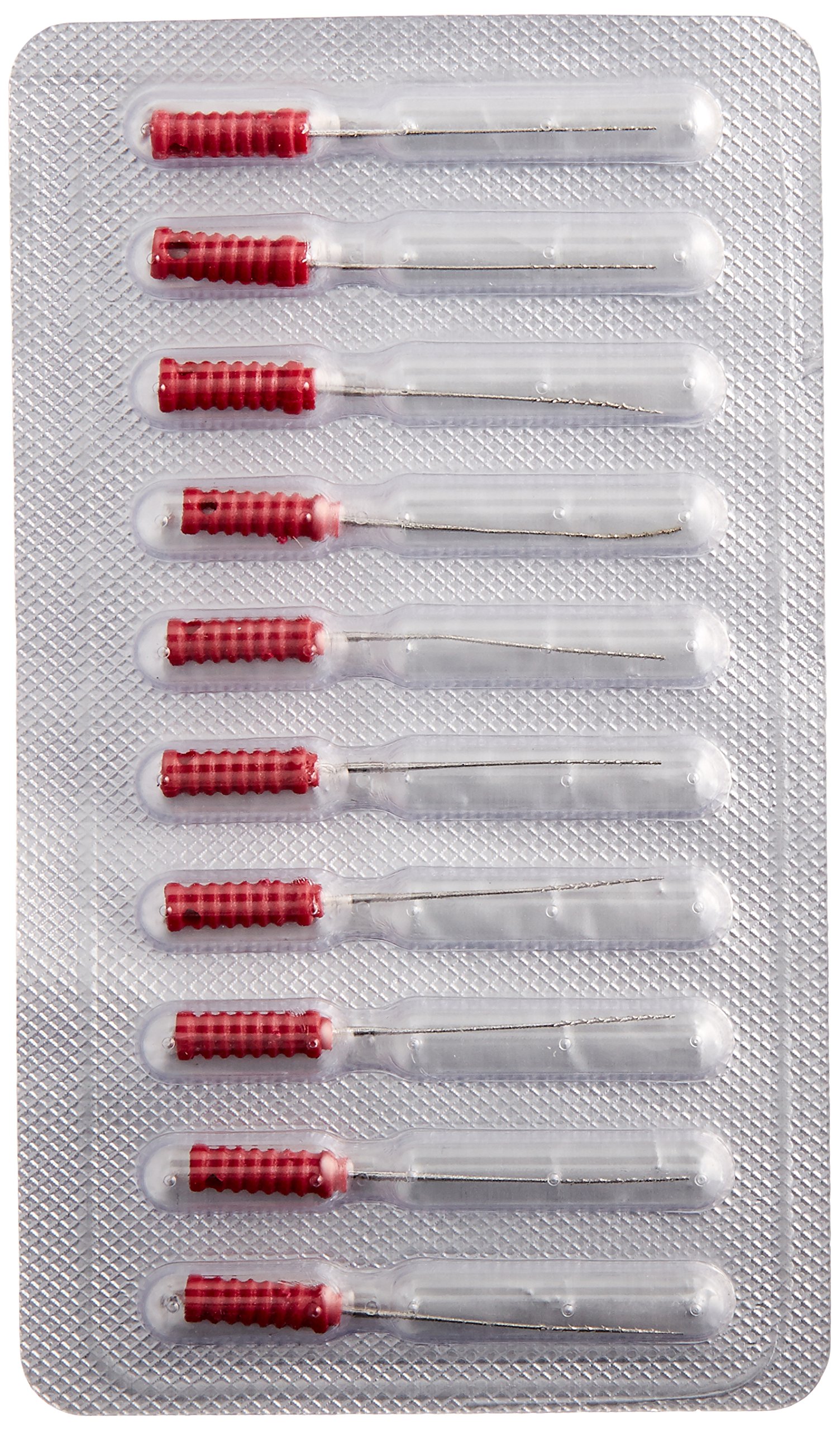 BBXFR Barbed Broaches - Fine Red Endodontic Files (Pack of 10) for Root Canal Treatment & Dental Procedures