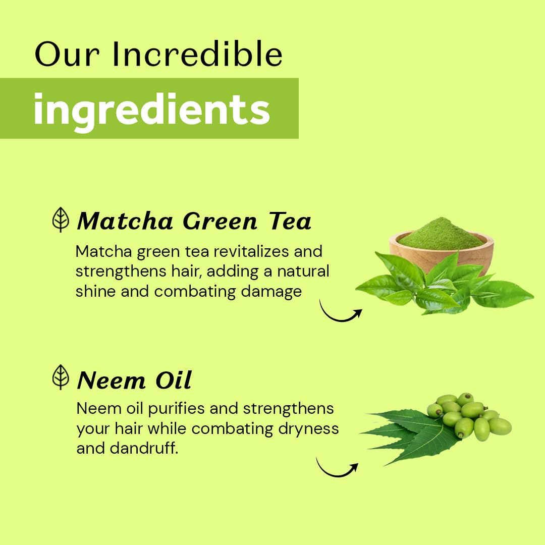 Atulya Matcha Tea Hair Mask - 200g | Deep Conditioning Treatment for Dry & Damaged Hair | Perfect for Salon-Quality Hair Care at Home