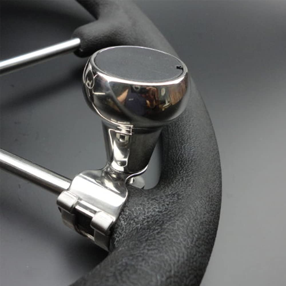 316 Stainless Steel Marine Grade Steering Wheel Knob for Oval Steel Wheel - Medium 1-5/8 Inch - Perfect for Boats, Yachts & Marine Navigation