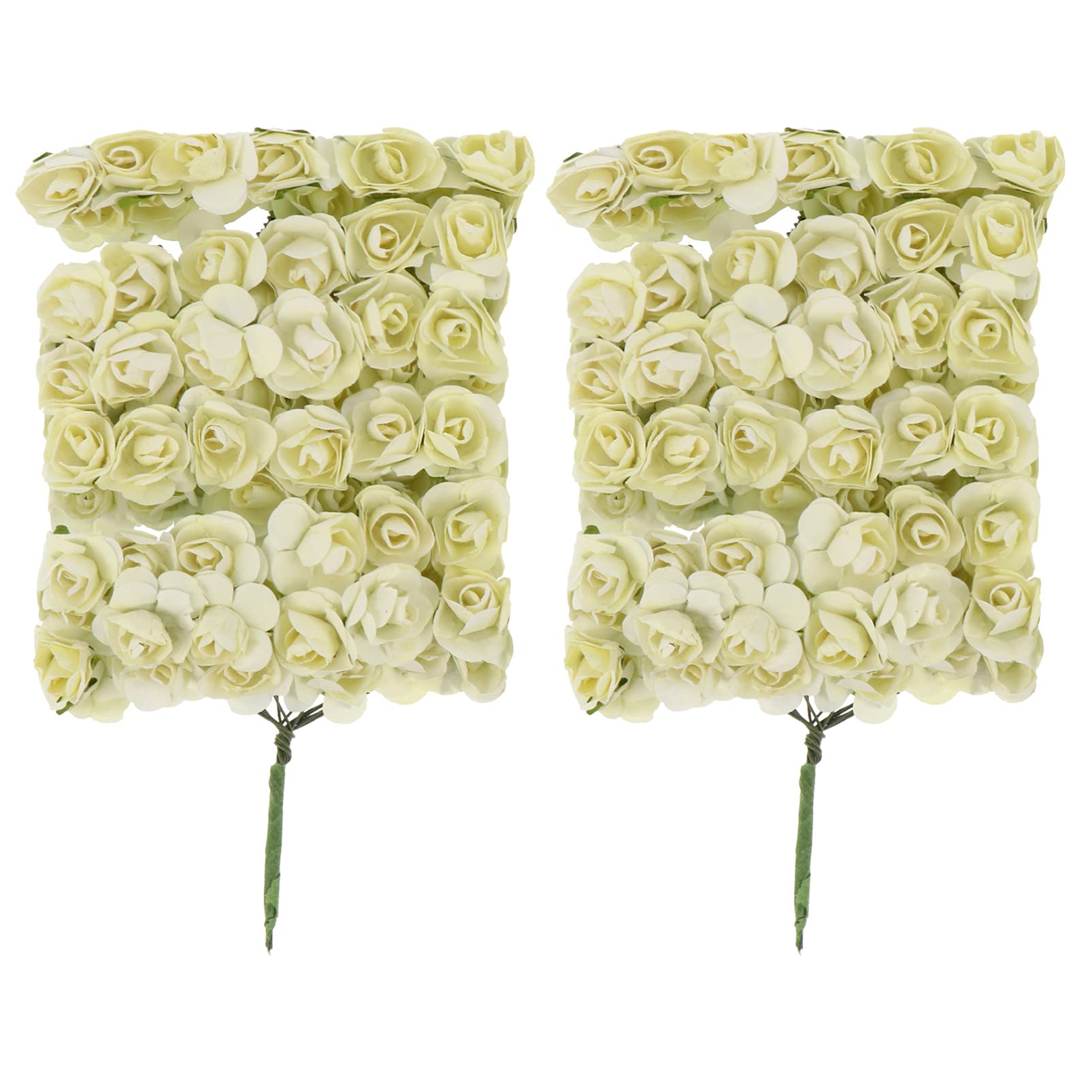 Healifty 144 Pcs Mini Paper Rose Flowers - Artificial Paper Roses for Wedding Decor, Bridal Shower, Baby Shower & Party Decorations - DIY Floral Arrangements, Table Centerpieces & Home Decoration
