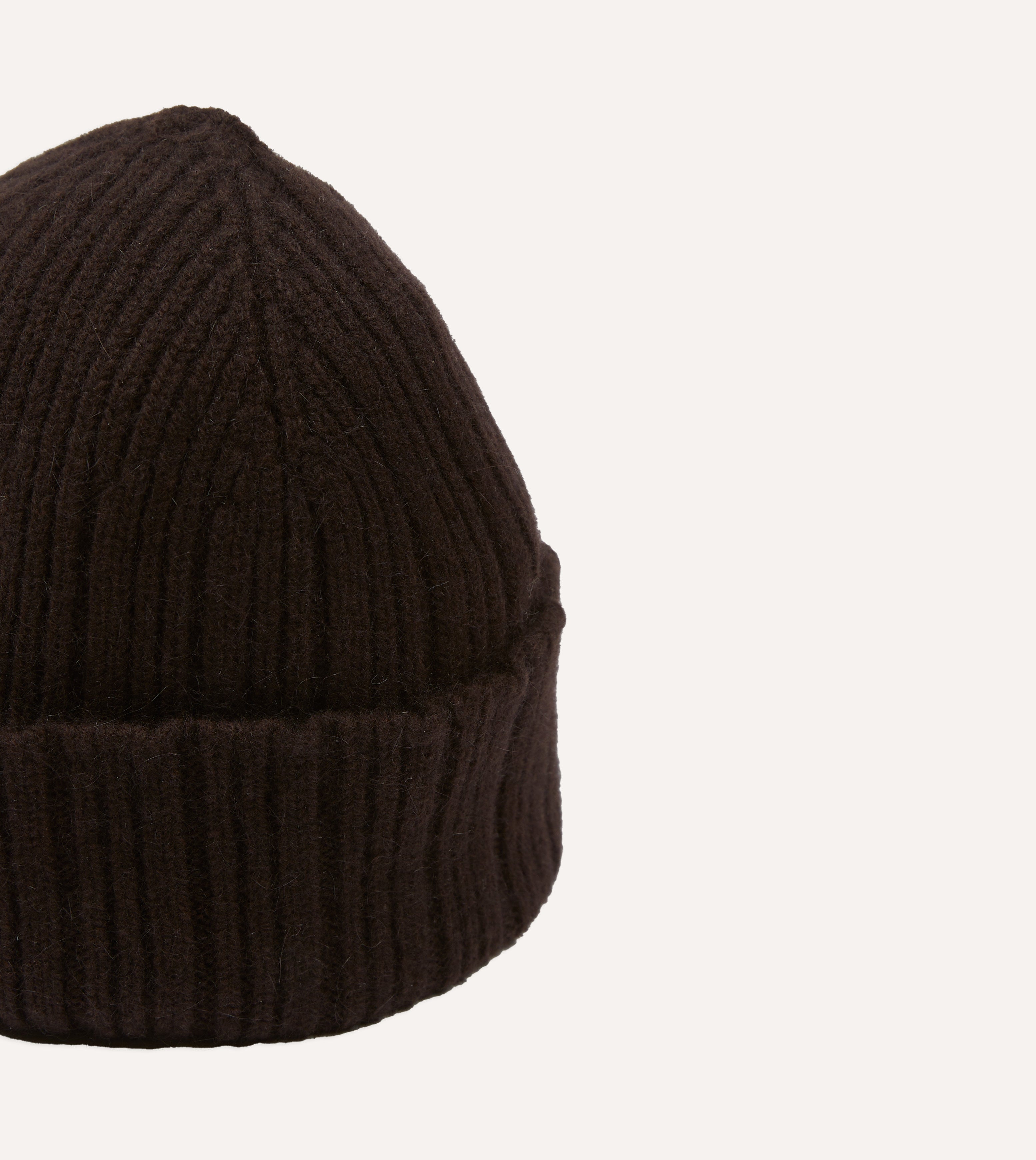 Cozy Brown Angora Lambswool Ribbed Knit Beanie Hat for Women & Men - Winter Warm Wool Cap for Cold Weather, Outdoor Activities & Fashion Accessories