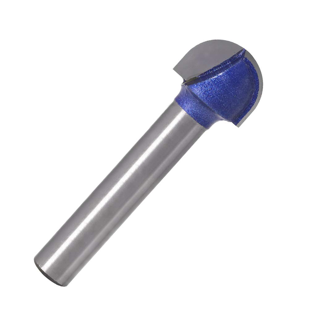 Wolfride 4-Piece Core Box Router Bit Set - 1/4 Inch Shank Round Nose Cove Bits for Woodworking & DIY Projects - Perfect for Cabinet Making, Furniture Edging & Decorative Molding