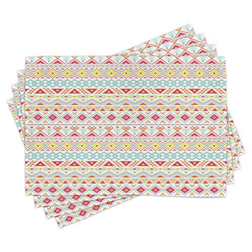 Aqua Pink Red and Yellow