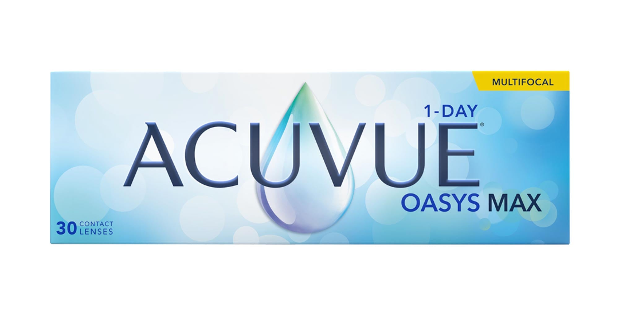 Acuvue Oasys Max 1-Day Multifocal Contact Lenses - Monthly Supply for Presbyopia & Astigmatism - Comfortable Daily Disposable Lenses for Active Lifestyles & Computer Use